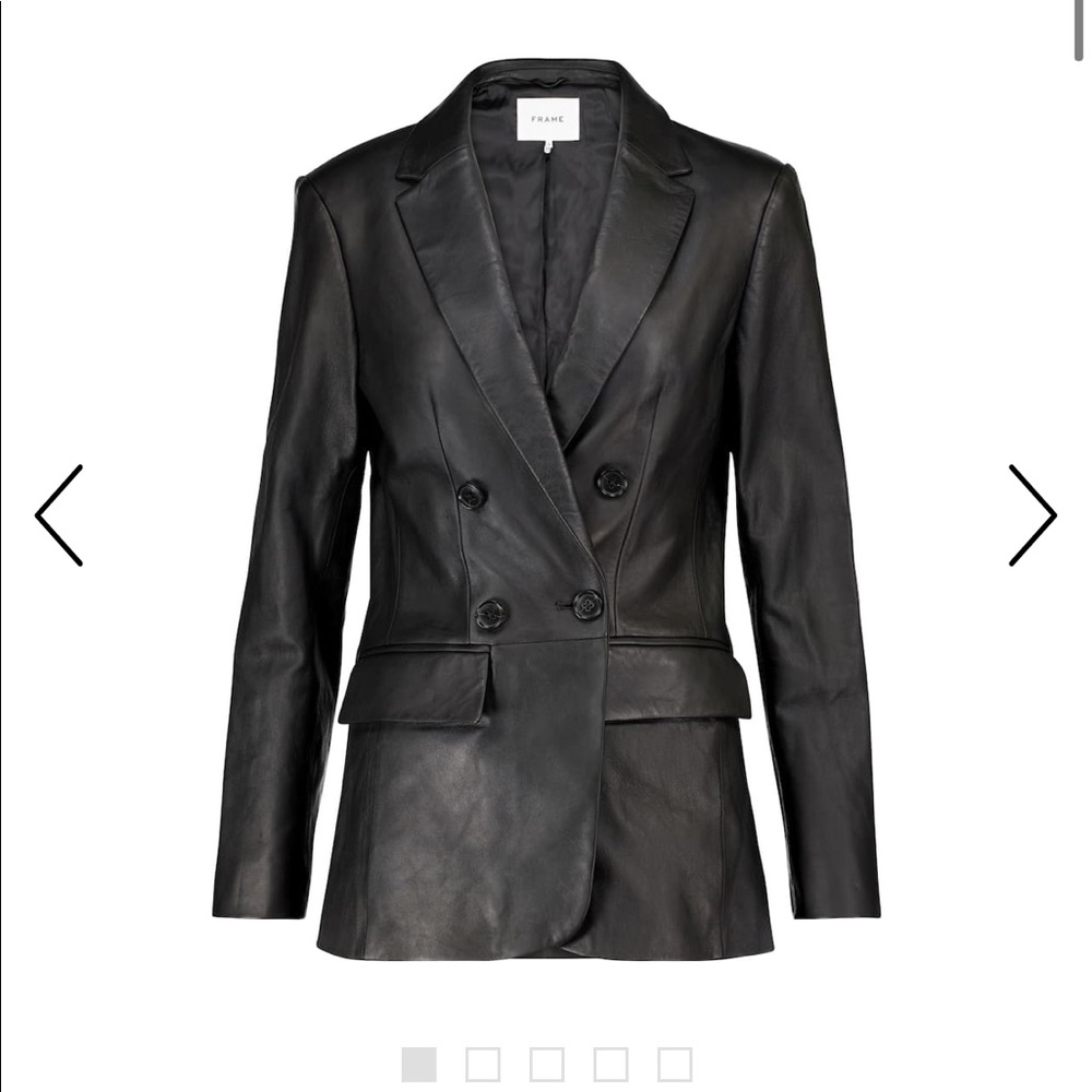 Frame leather blazer worn twice basically new